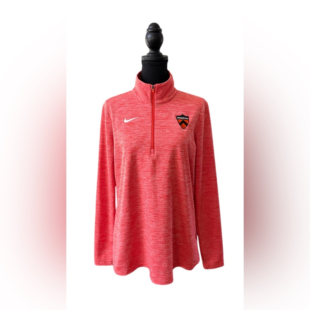 Nike Dri-FIT Princeton Orange and White Quarter Zip Pullover Jacket